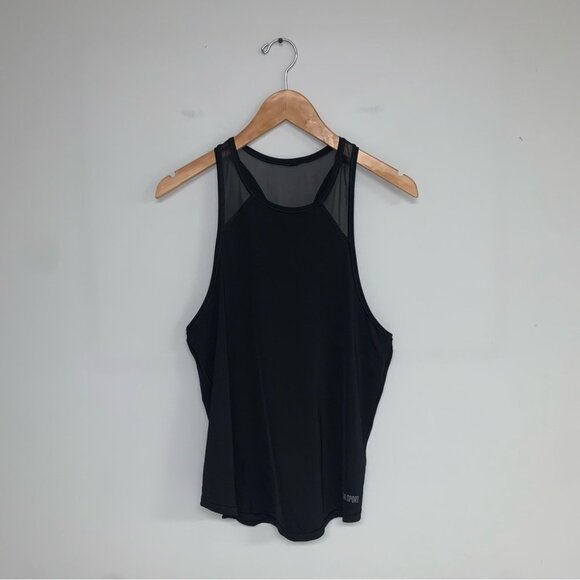 Victoria's Secret Sport Black Mesh High Neck Workout Tank Women’s‎ Medium - Picture 3 of 6